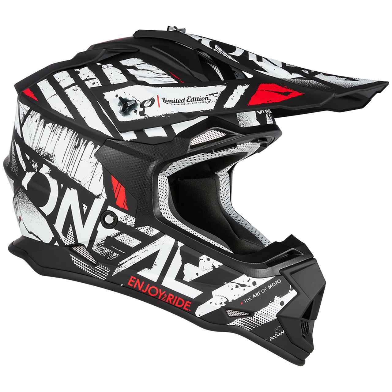 O'Neal 2 Series Glitch Motocross Enduro MTB Helm schwarz/weiß 2027 Oneal