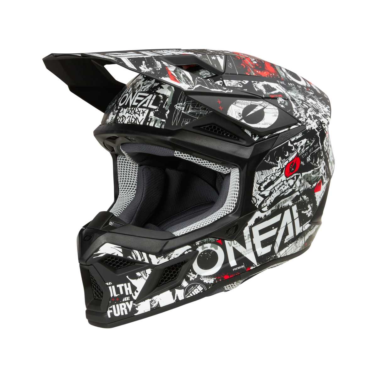 O'Neal 3 Series Attack Motocross Enduro MTB Helm schwarz/weiß 2027 Oneal