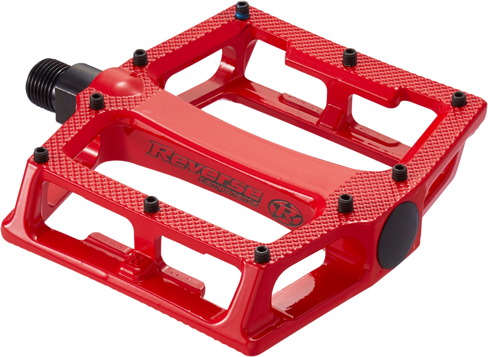 Reverse Super Shape 3D Flat Fahrrad Pedal rot
