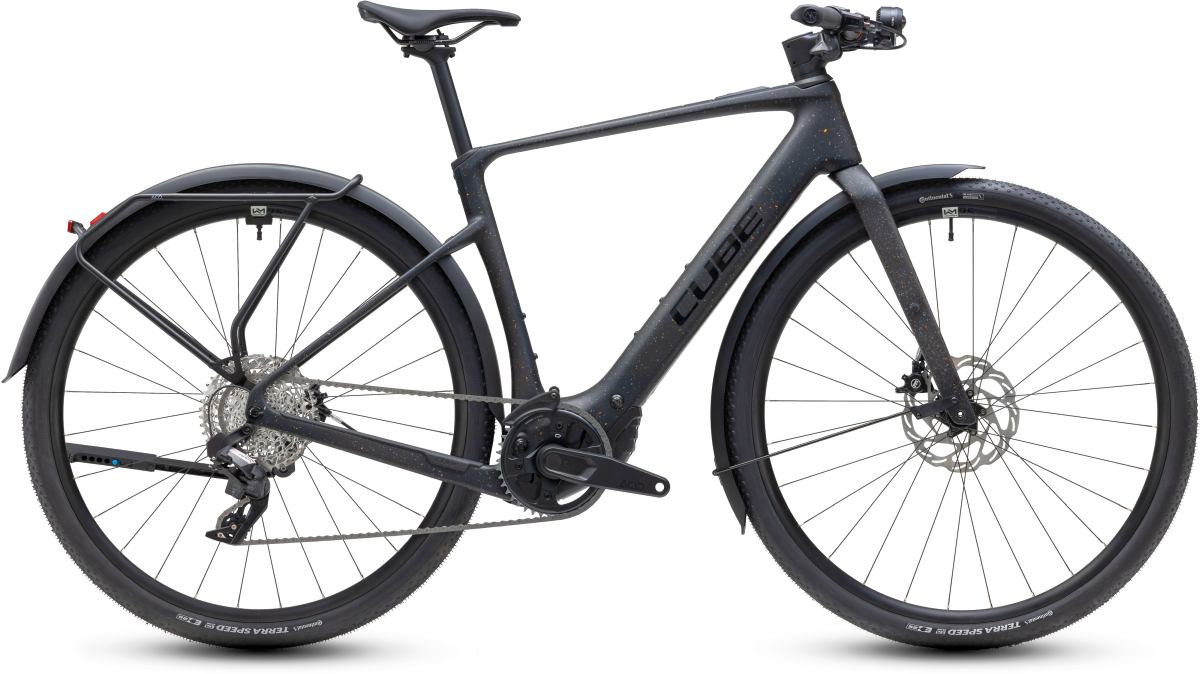 Cube Nulane Hybrid C:62 SLX 400X FE 28'' Carbon E-Bike Gravel Pedelec mineralblack/orange 2027