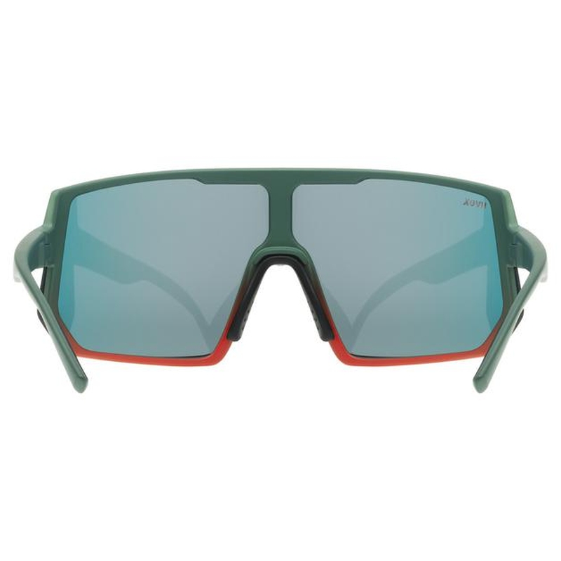 Uvex Sportstyle 235 Sport / Freizeit Brille matt grün/mirror rot