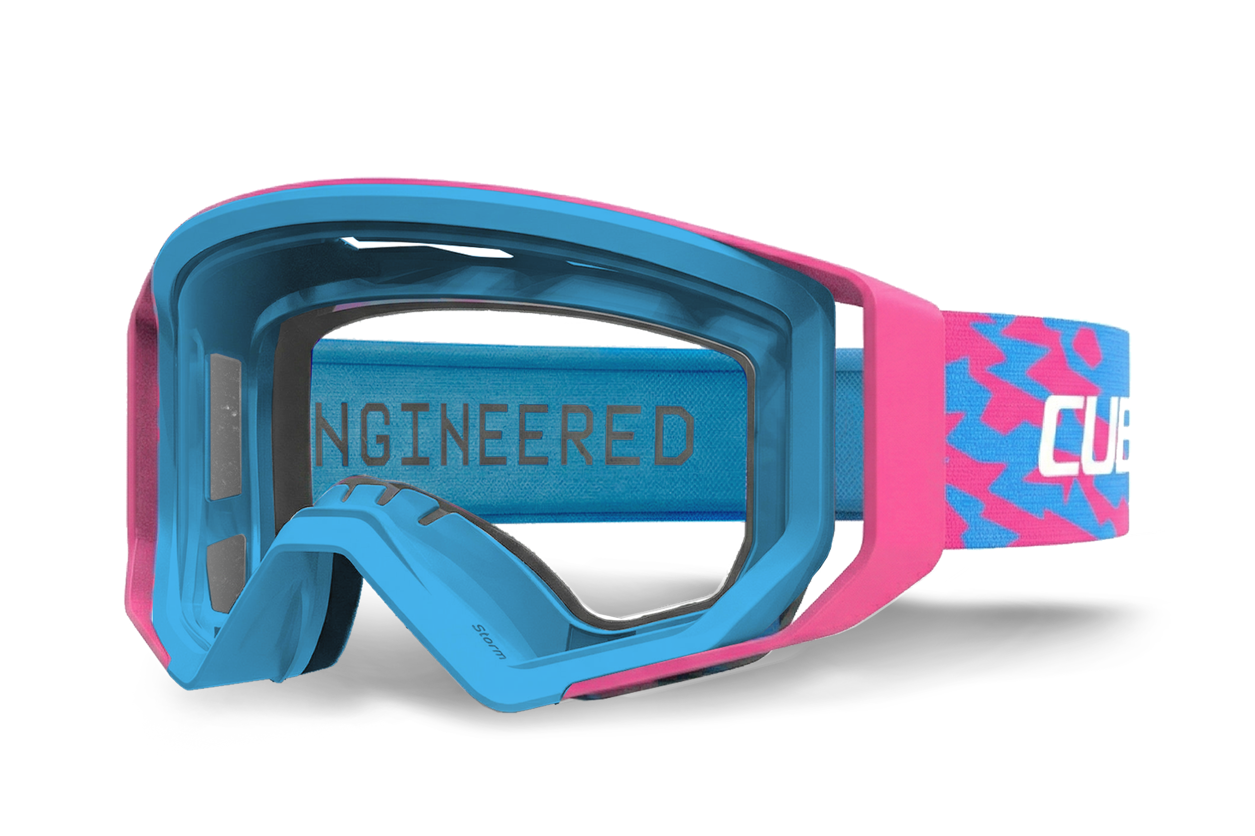 Cube Storm X Actionteam MX Goggle Cross/MTB Brille blau/pink
