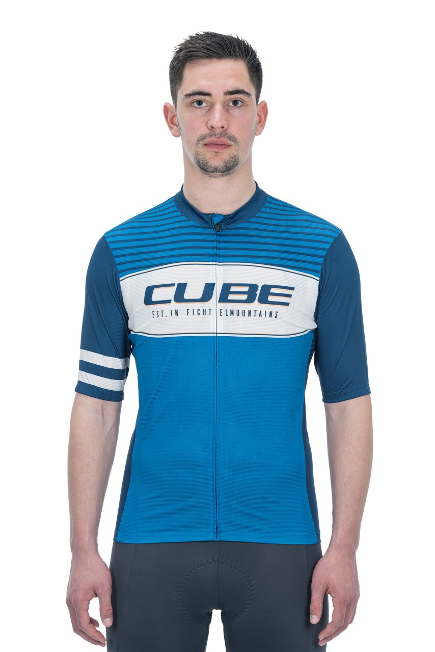 Cube Blackline Cmpt Fahrrad Trikot kurz blau 2023