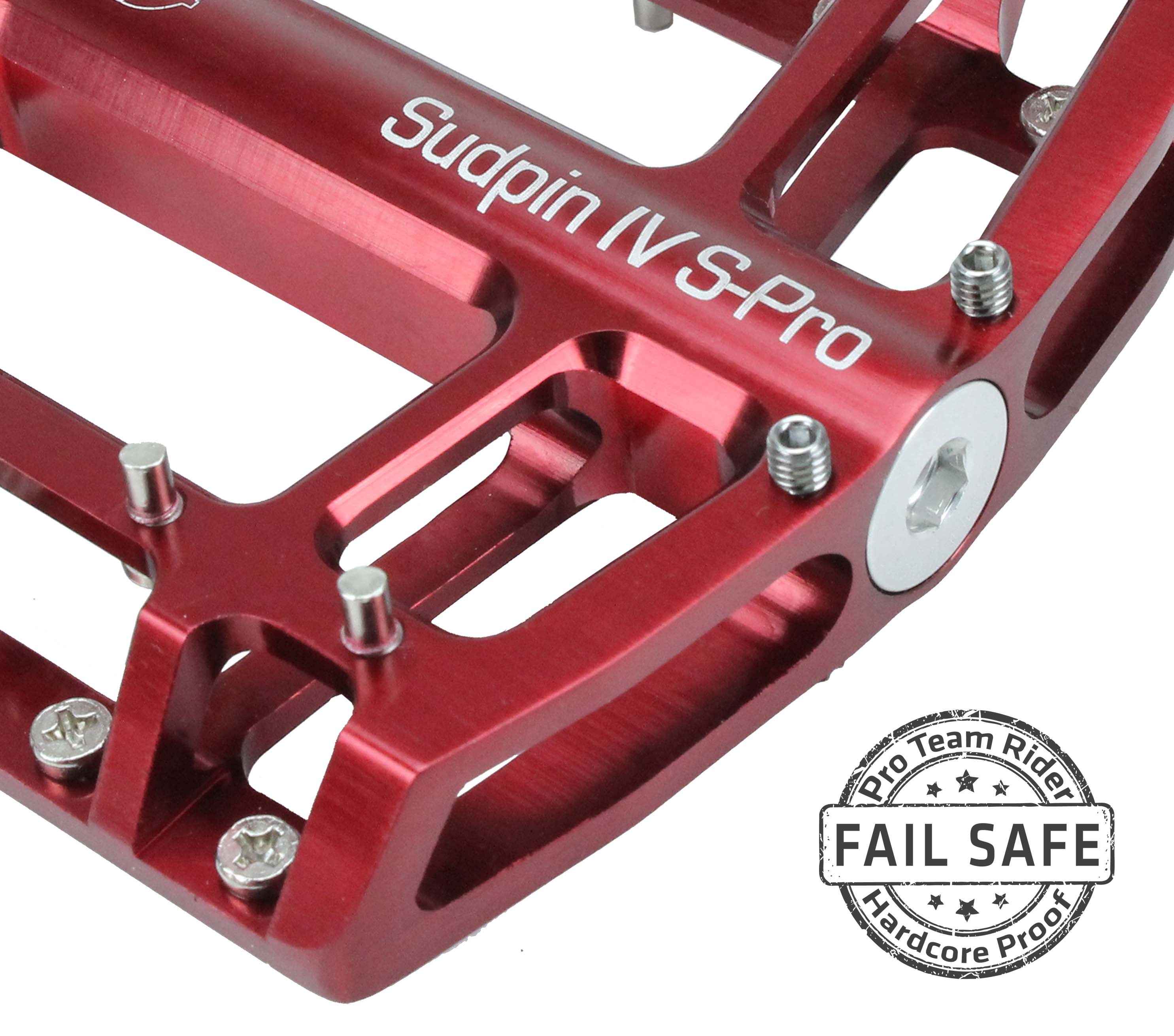 NC-17 Sudpin IV S-Pro CNC Alu Fahrrad Plattform Pedal rot
