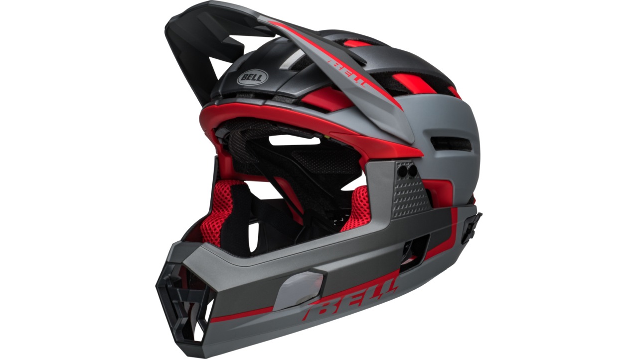 Bell Super Air R Spherical MTB Fahrrad Helm matt rot/grau 2025