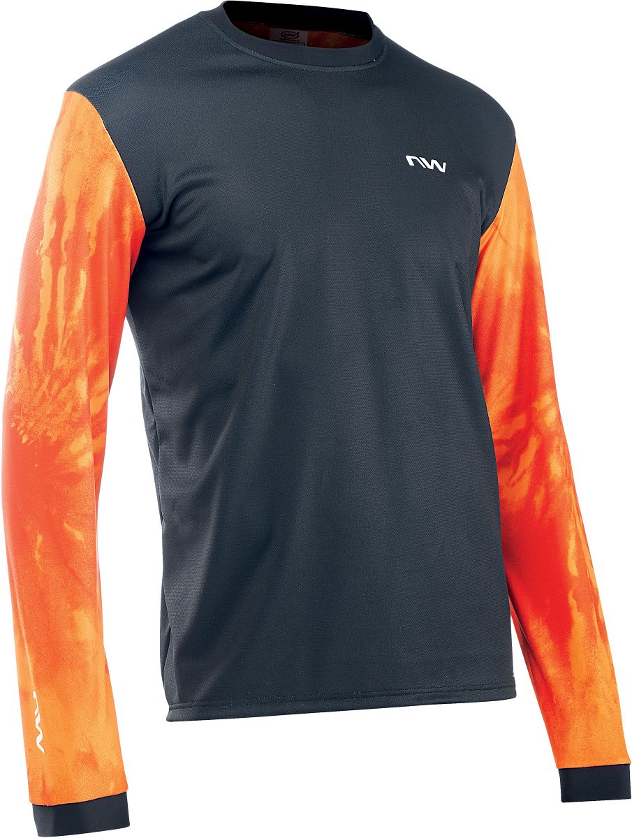 Northwave Enduro Fahrrad Trikot lang schwarz/orange 2022