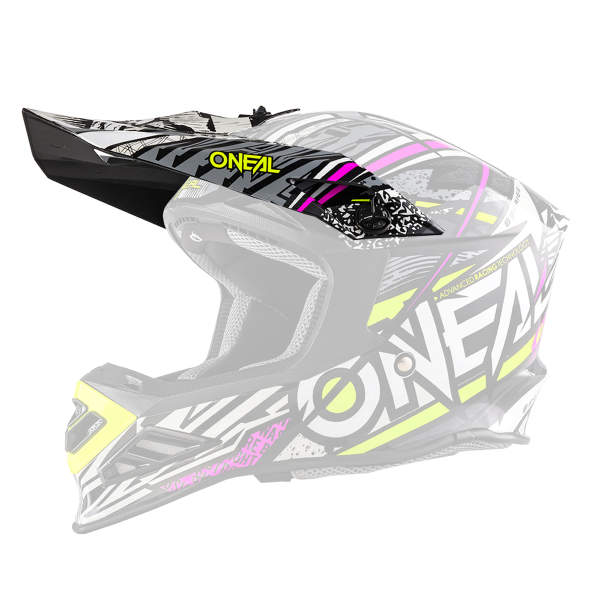 O'neal Visor 8 Series Synthy Helm Visier pink/gelb Oneal