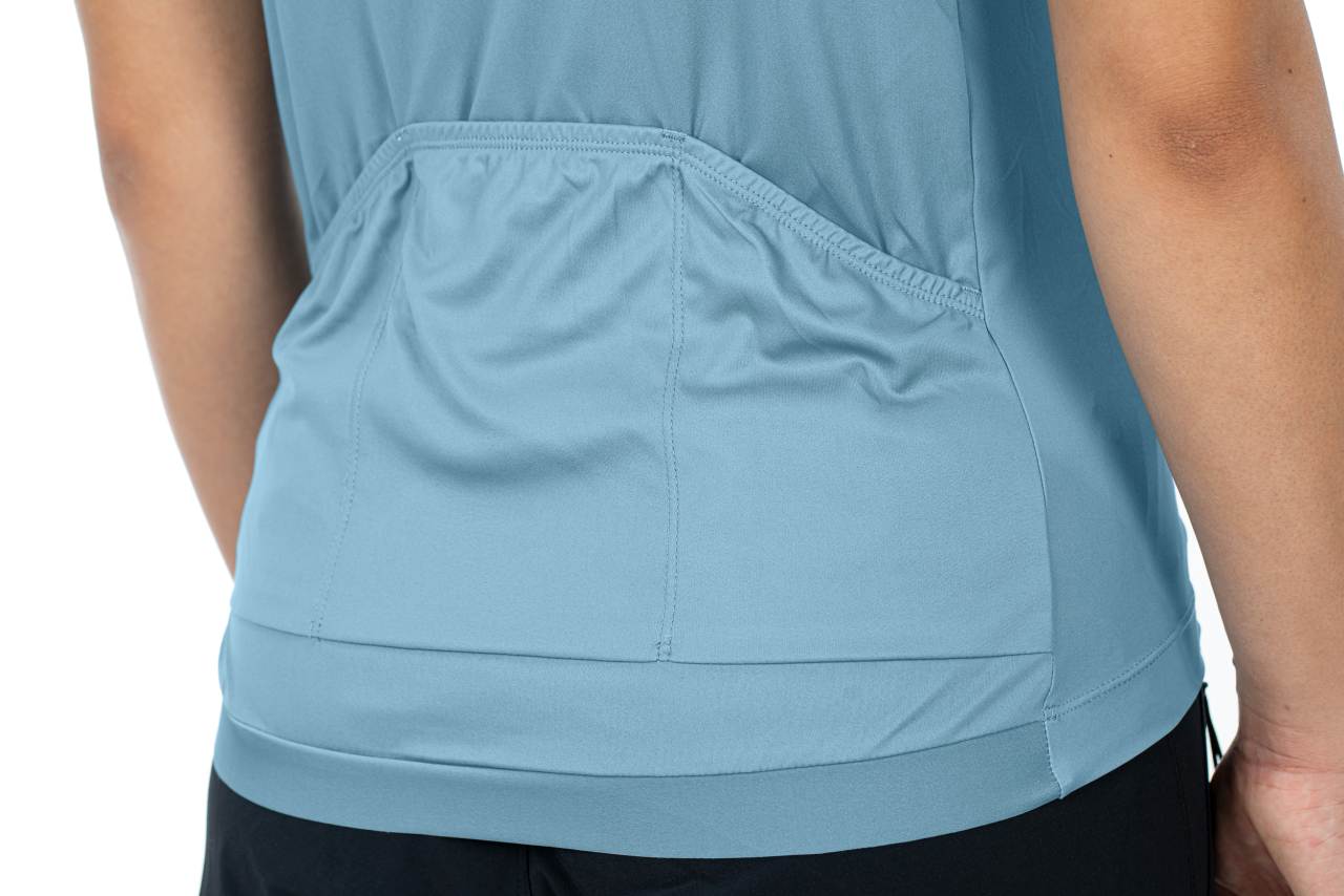 Cube ATX Cmpt Half Zip Damen Fahrrad Trikot kurz blau 2027
