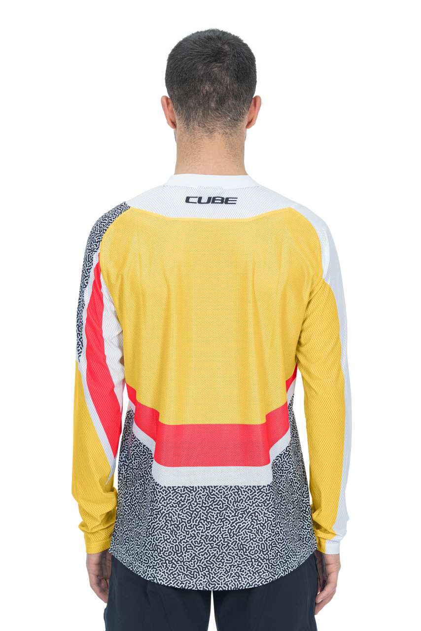 Cube Vertex Fahrrad Trikot lang gelb/grau 2027