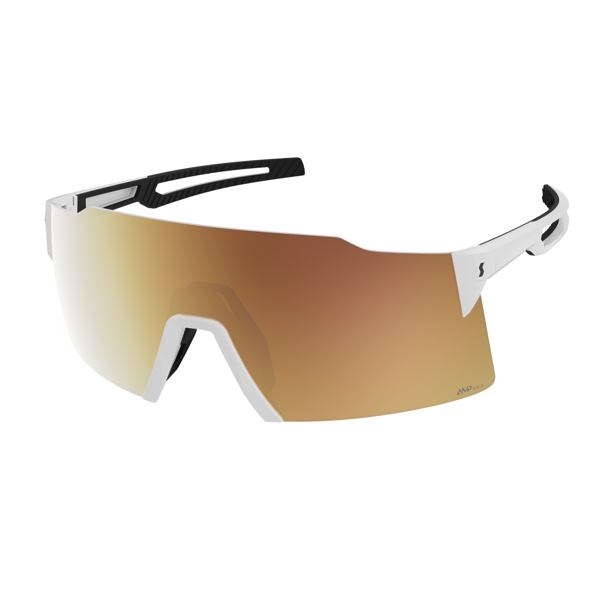 Scott Stride LS AMP Wechselscheiben Fahrradbrille weiß/goldfarben chrome