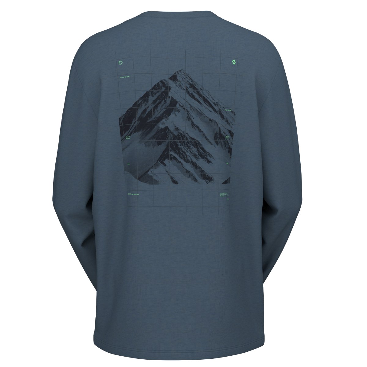 Scott Defined DRI Wool Outdoor / Sport Shirt langarm crag blau 2027