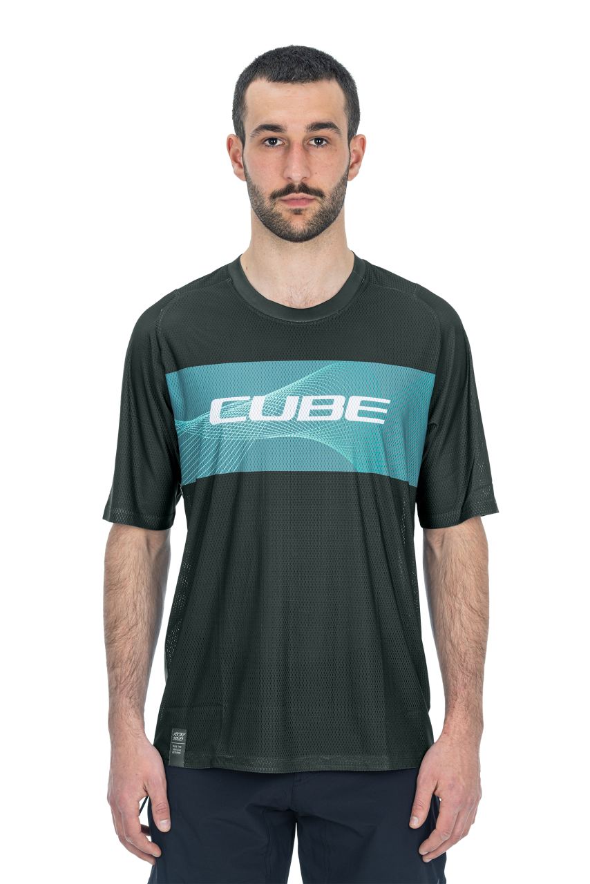 Cube Vertex Fahrrad Trikot kurz grau/blau 2027