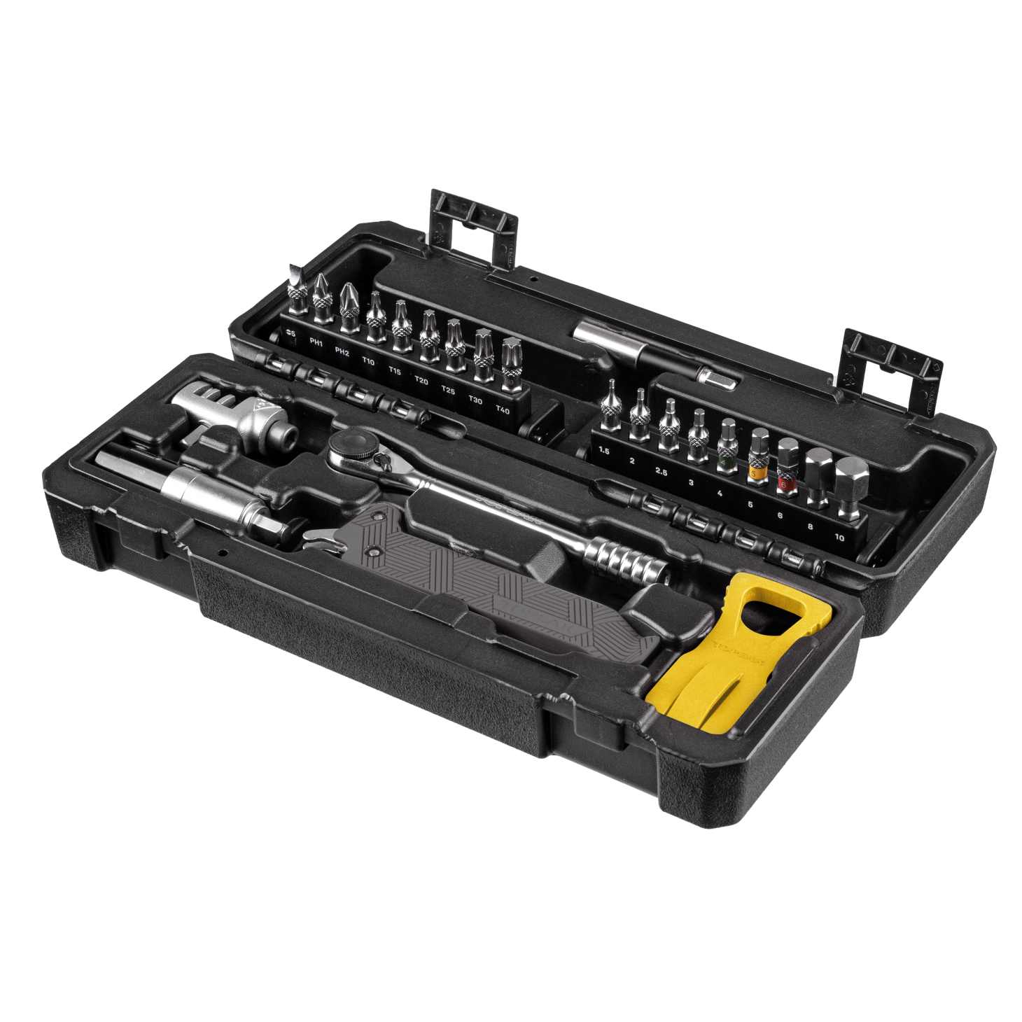 Topeak Essential Toolshop Drehmomentschlüssel Werkzeug Set schwarz