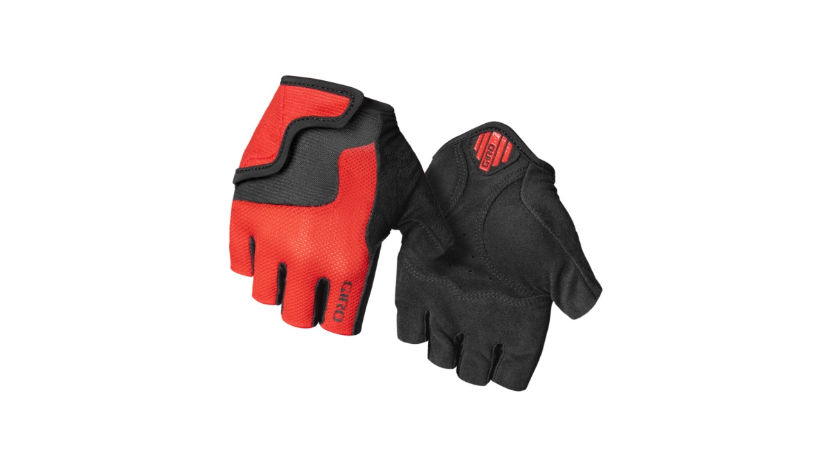 Giro Bravo Jr. Kinder / Jugend Fahrrad Handschuhe kurz rot/schwarz 2025