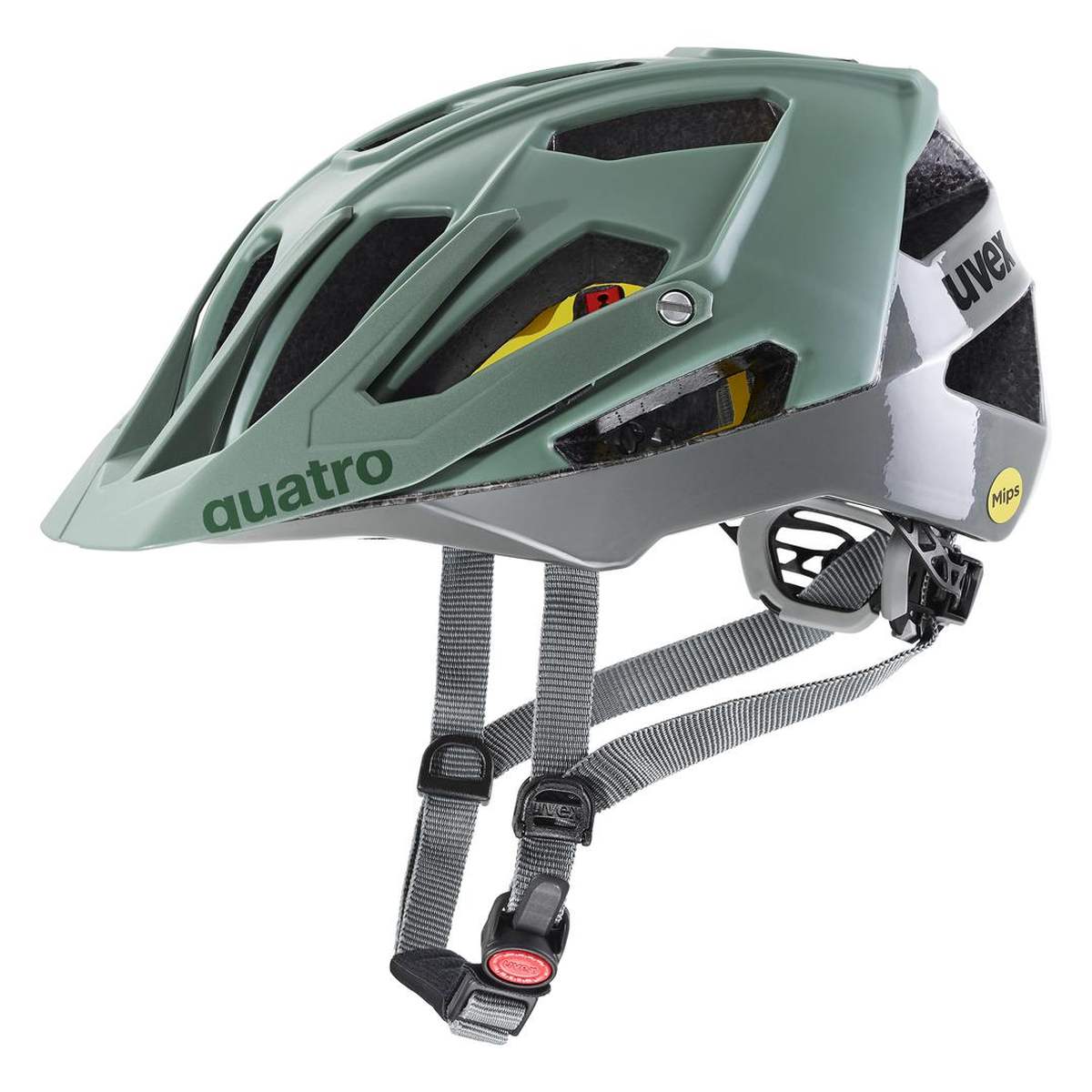 Uvex Quatro CC MIPS All Mountain Enduro MTB Fahrrad Helm matt grün 2026