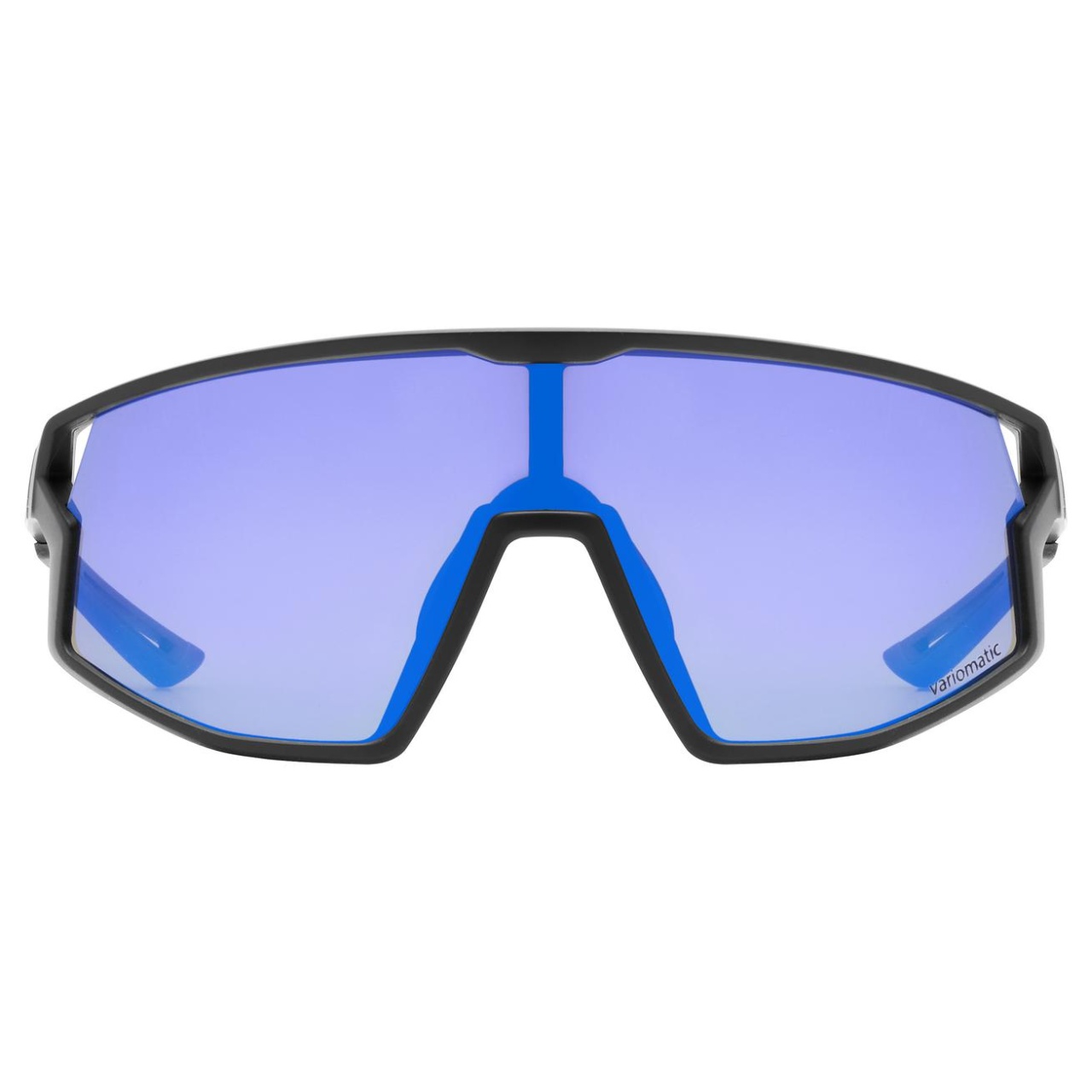 uvex Skyryse Fahrradbrille matt schwarz / mirror blau