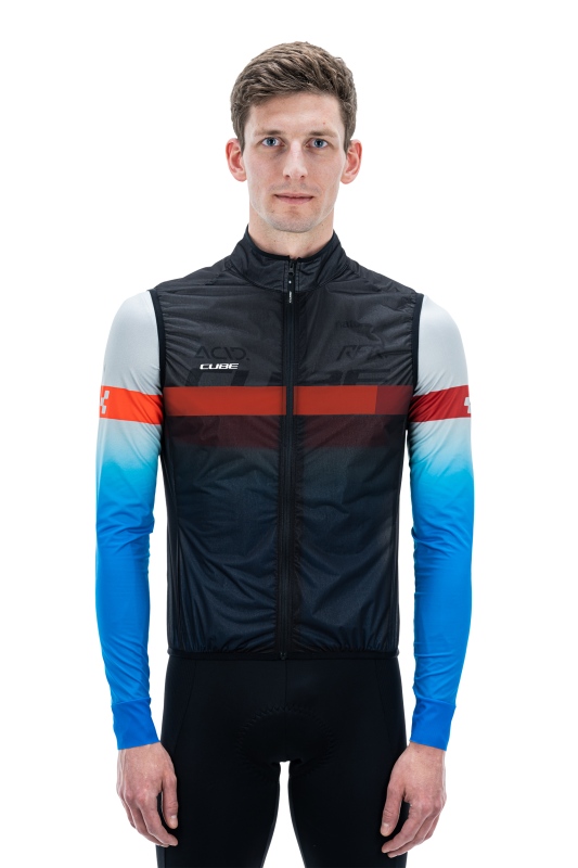 Cube Teamline Fahrrad Windweste schwarz/rot 2026
