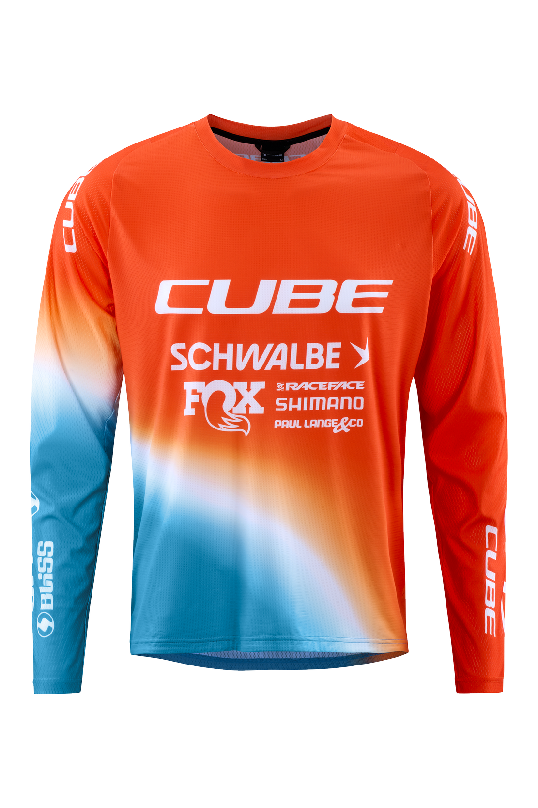 Cube X Factory Racing Fahrrad Trikot lang orange 2026