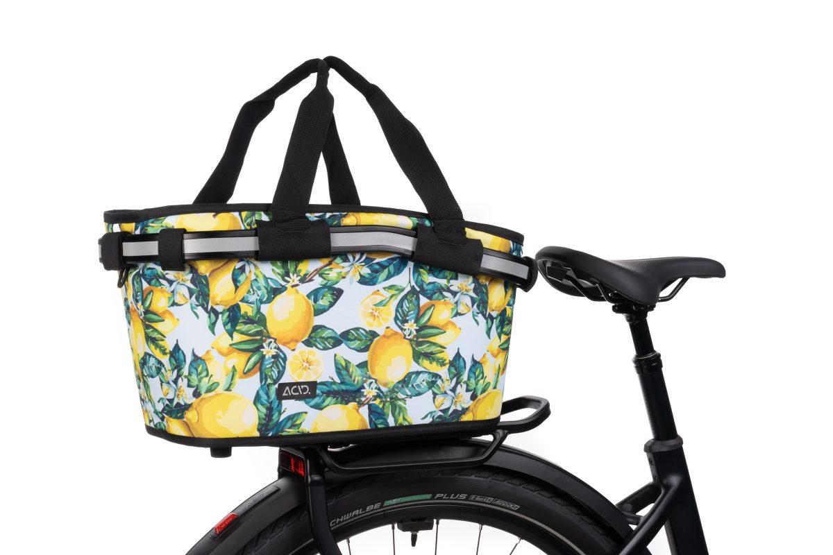 Acid City 20 RILink Fahrrad Gepäckträgerkorb weiß/gelb