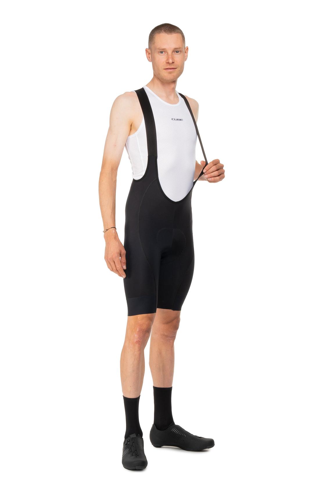 Cube Road / XC Compression Fahrrad Trägerhose kurz schwarz 2027