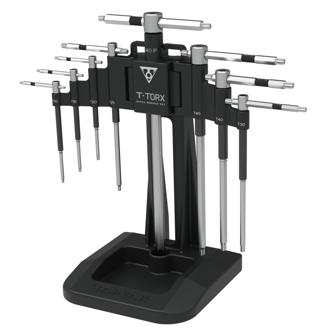 Topeak T-Innensechrund Speed Wrench Set Schlüsselset silberfarben/schwarz