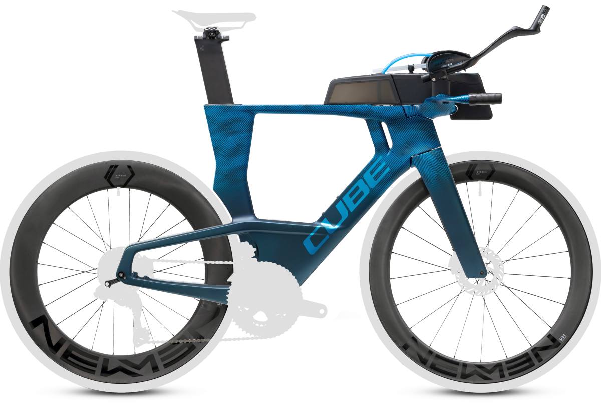 Cube Aerium C:68X Frameset Carbon Triathlon Rahmenset liquidbluegrid/chrome 2027