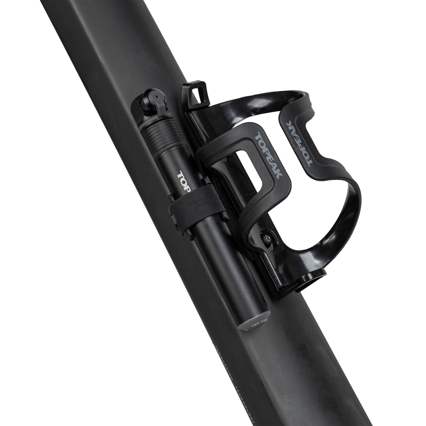 Topeak Two Timer X 3-in-1 Minipumpe mit integriertem Reifenheber schwarz