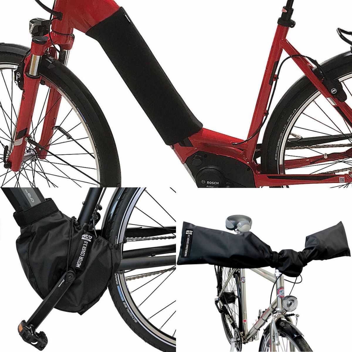 NC-17 Thermo Cover Schutzhüllen 3er Set Akku / Motor / Lenker schwarz