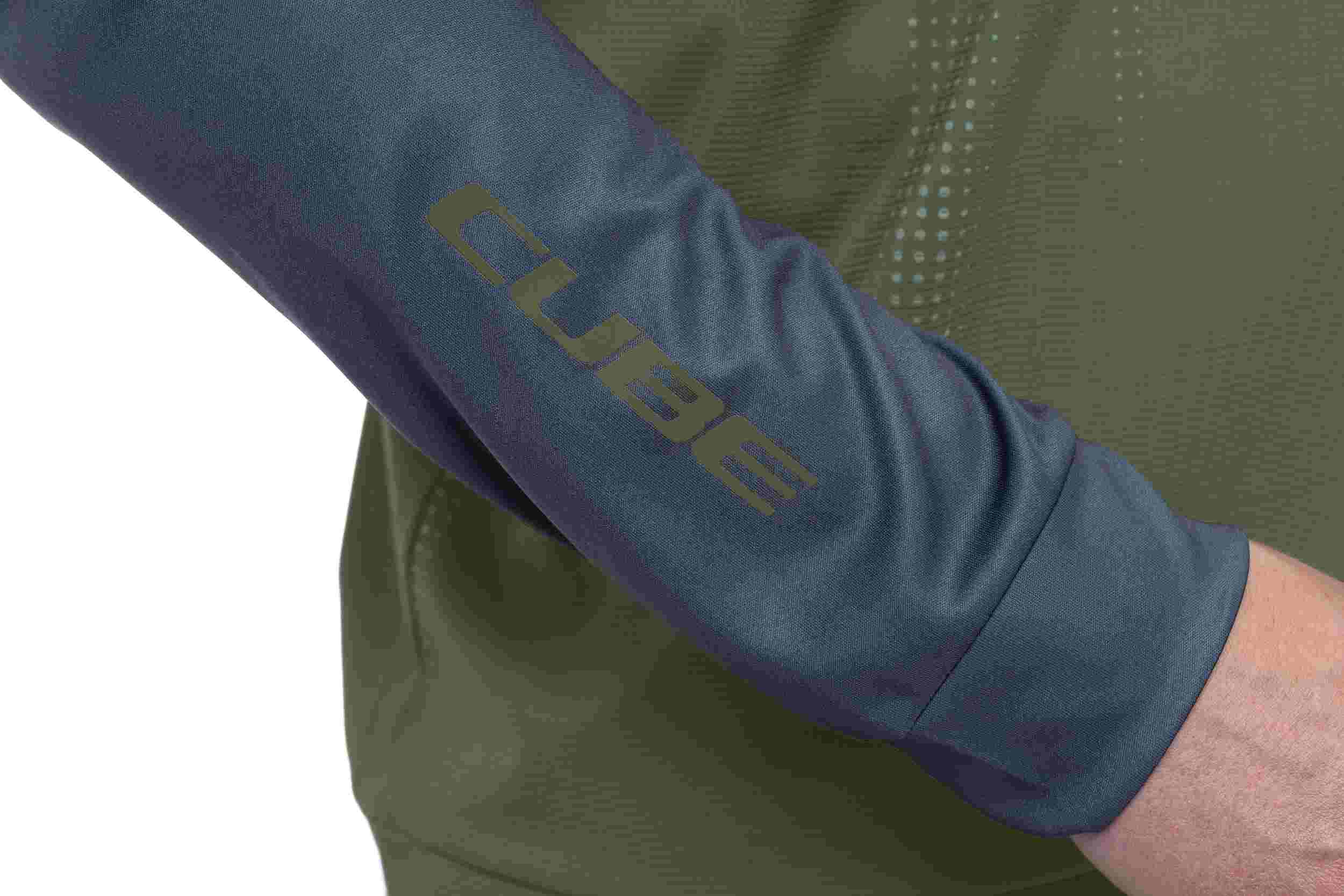 Cube ATX TM Fahrrad Trikot lang grün / grau 2027