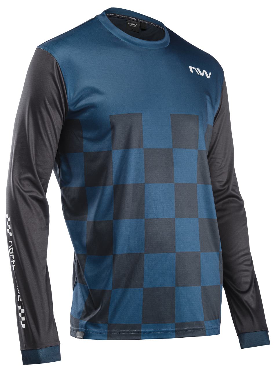 Northwave Sharp Fahrrad Trikot lang blau/schwarz 2023