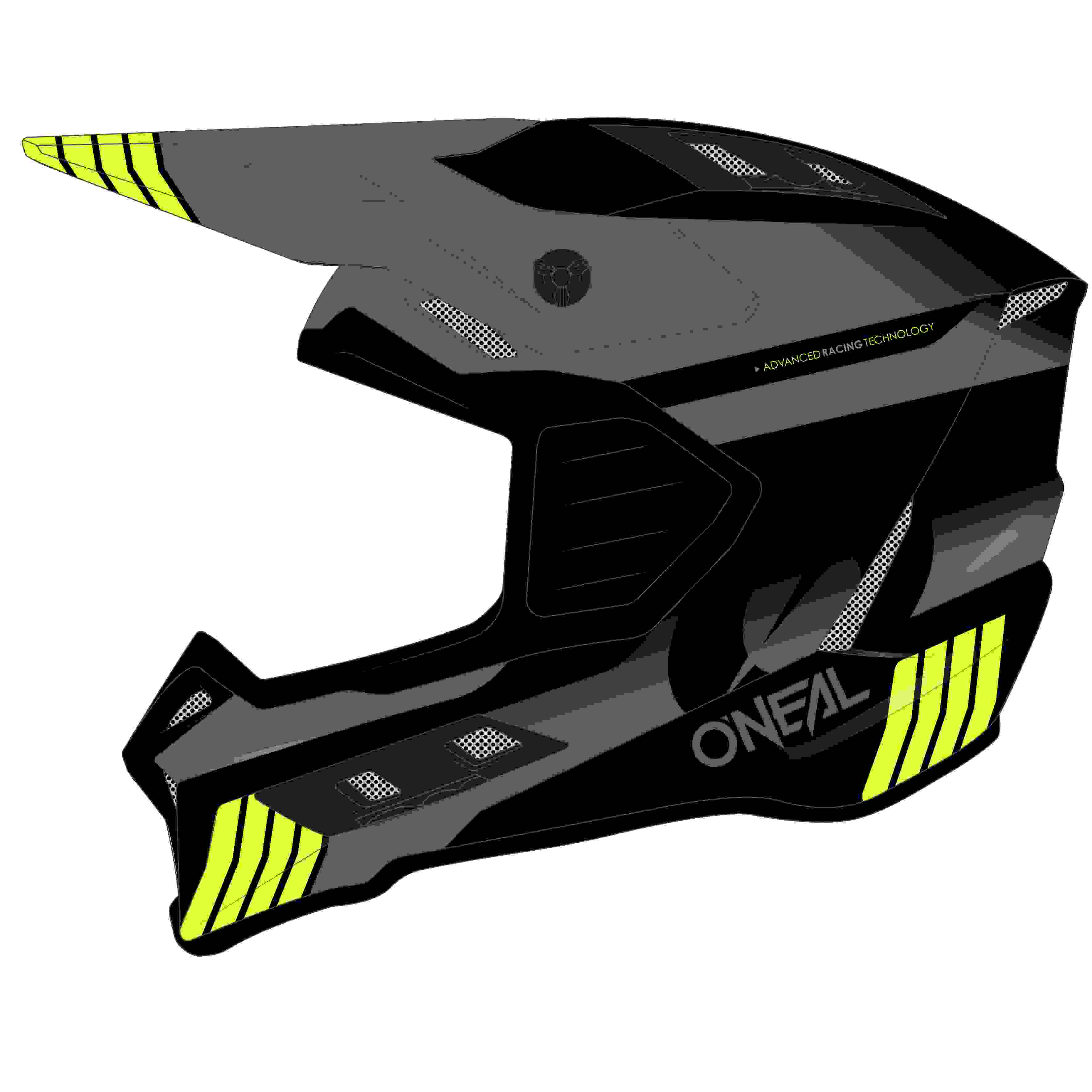 O'Neal EX Series Hitch Enduro MX Motorrad Helm schwarz/grau/gelb 2026 Oneal