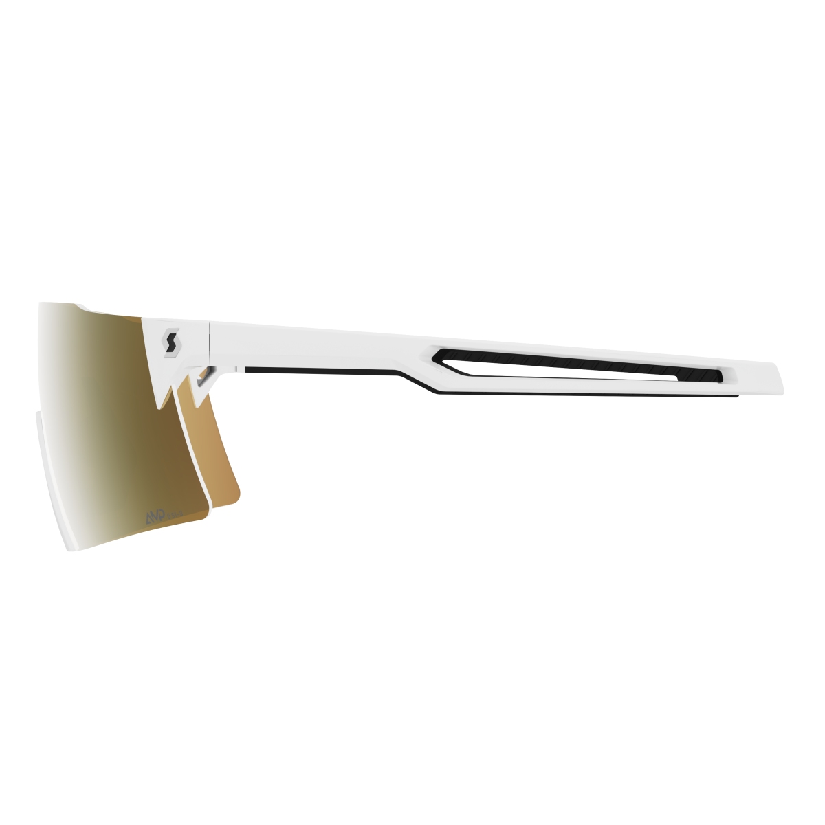 Scott Stride Compact LS AMP Wechselscheiben Fahrradbrille weiß/goldfarben chrome