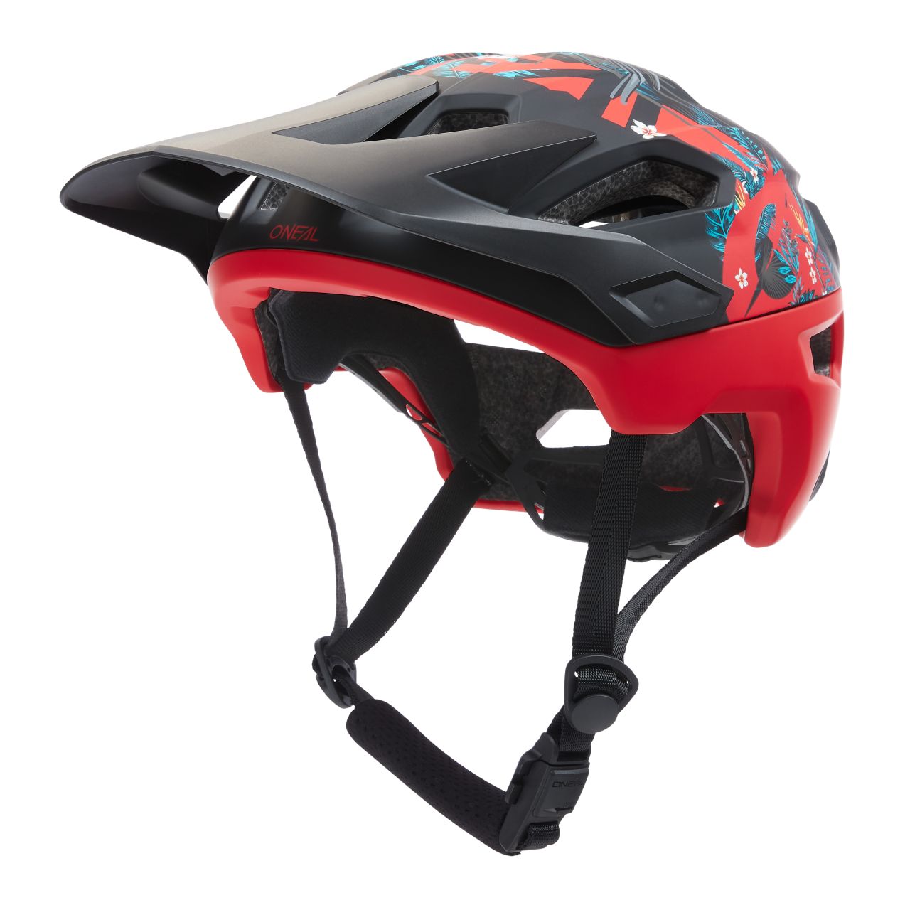 O'Neal Trailfinder Rio All Mountain MTB Fahrrad Helm schwarz/rot 2024 Oneal