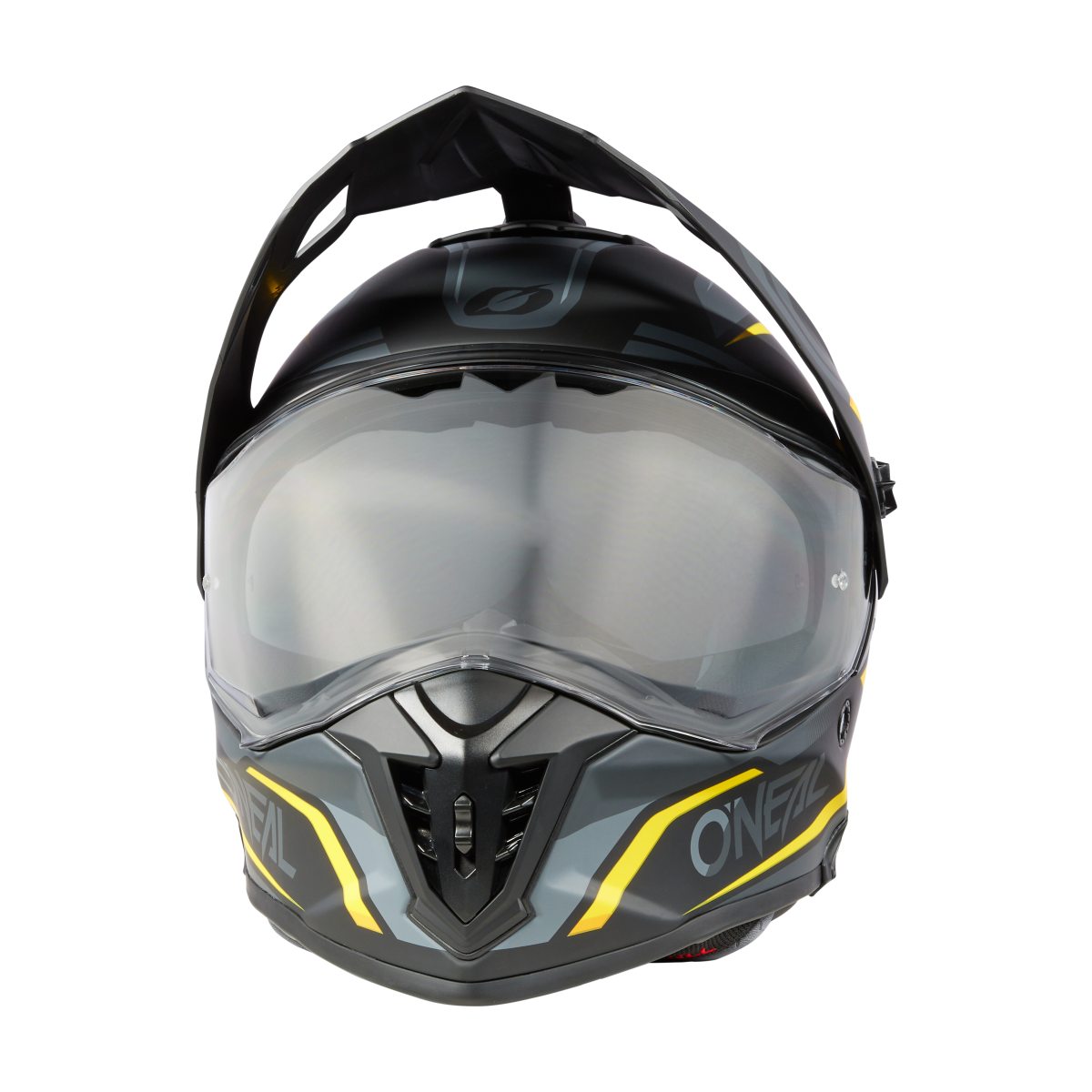 O'Neal A Series Spike Motorrad Helm schwarz/grau/gelb 2025 Oneal