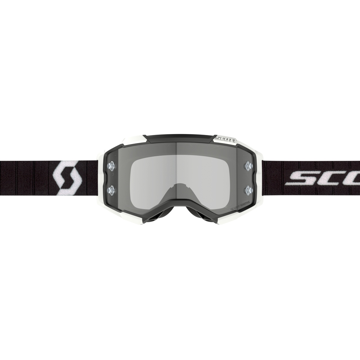 Scott Fury LS MX Goggle Cross/MTB Brille schwarz/weiß/light sensitive grau works