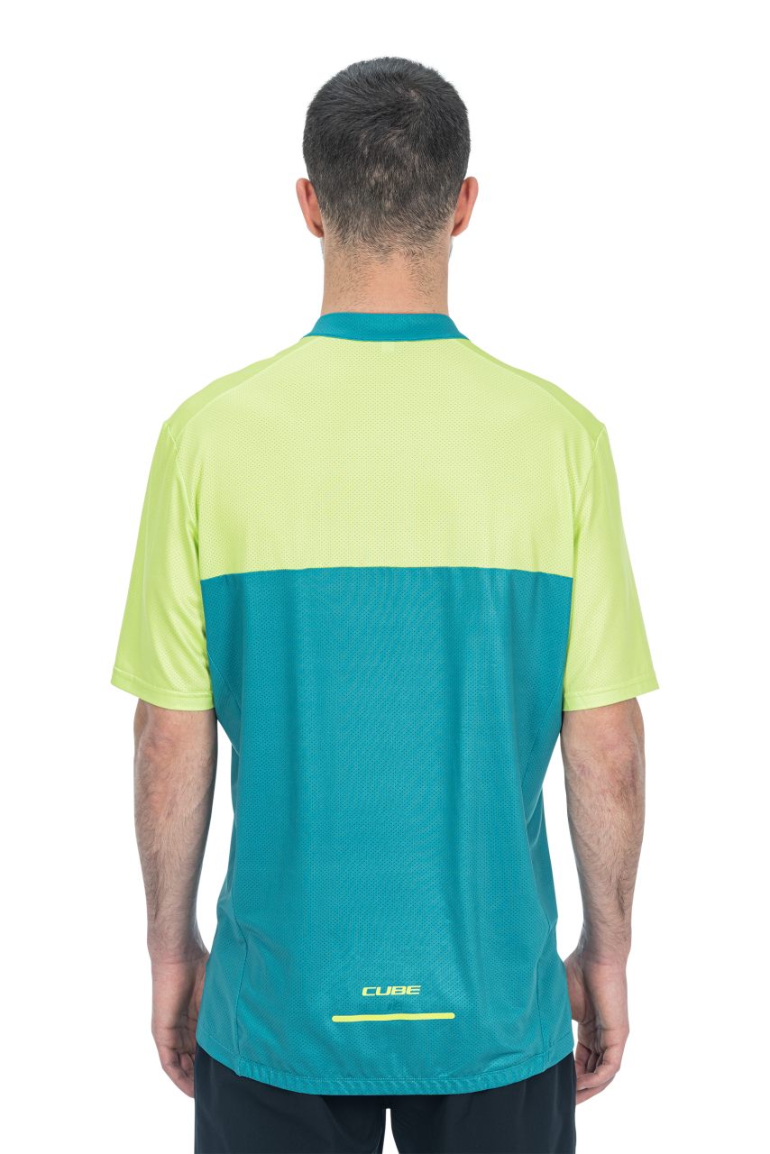 Cube ATX Cmpt Half Zip Fahrrad Trikot kurz grün 2027