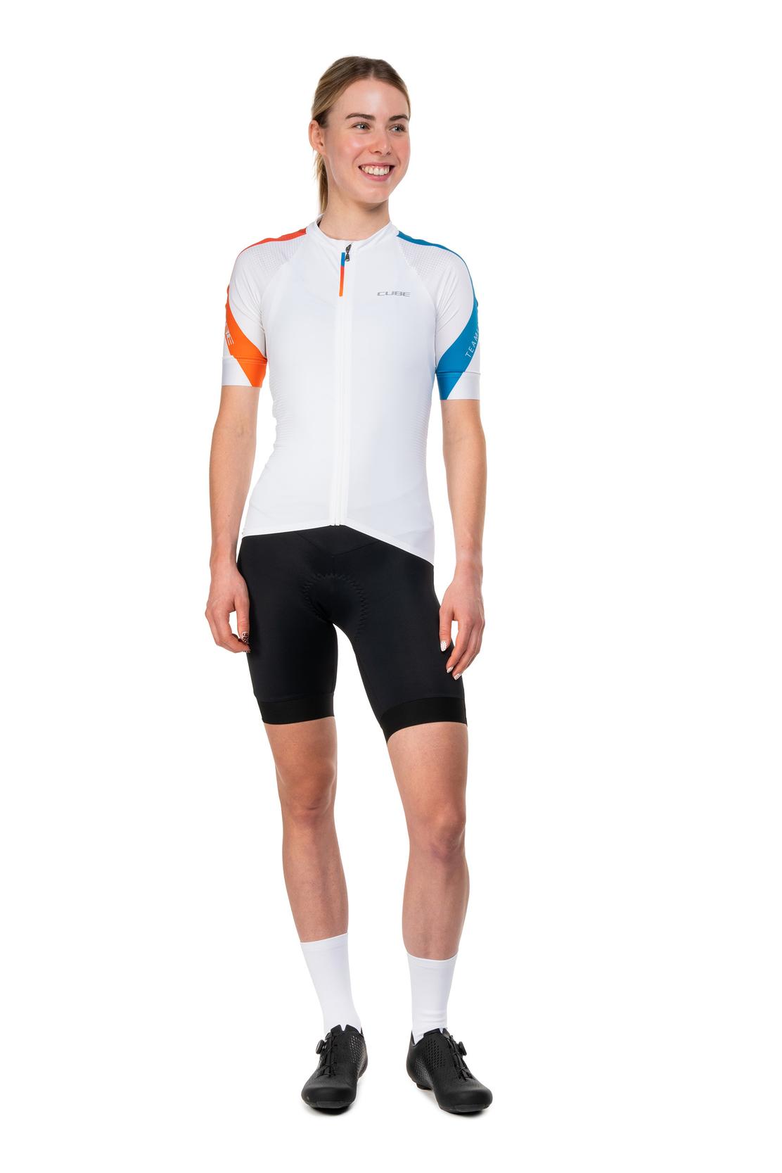 Cube Road / XC Teamline Damen Fahrrad Trikot kurz schwarz/orange 2027