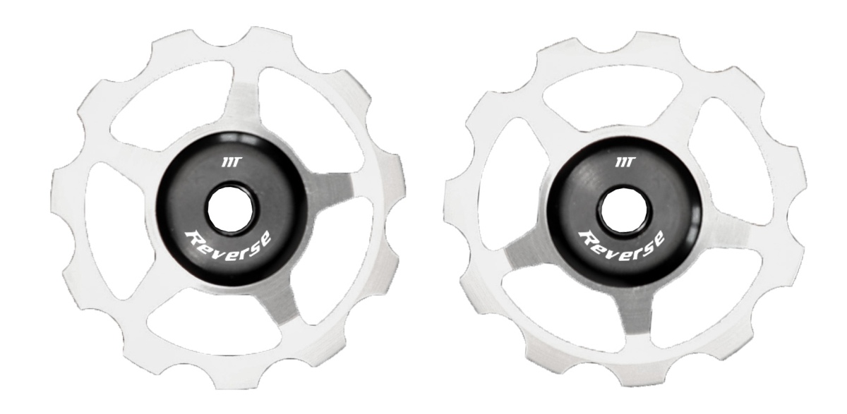 Reverse Alu Pulley Set für Colab Kettenspanner silberfarben