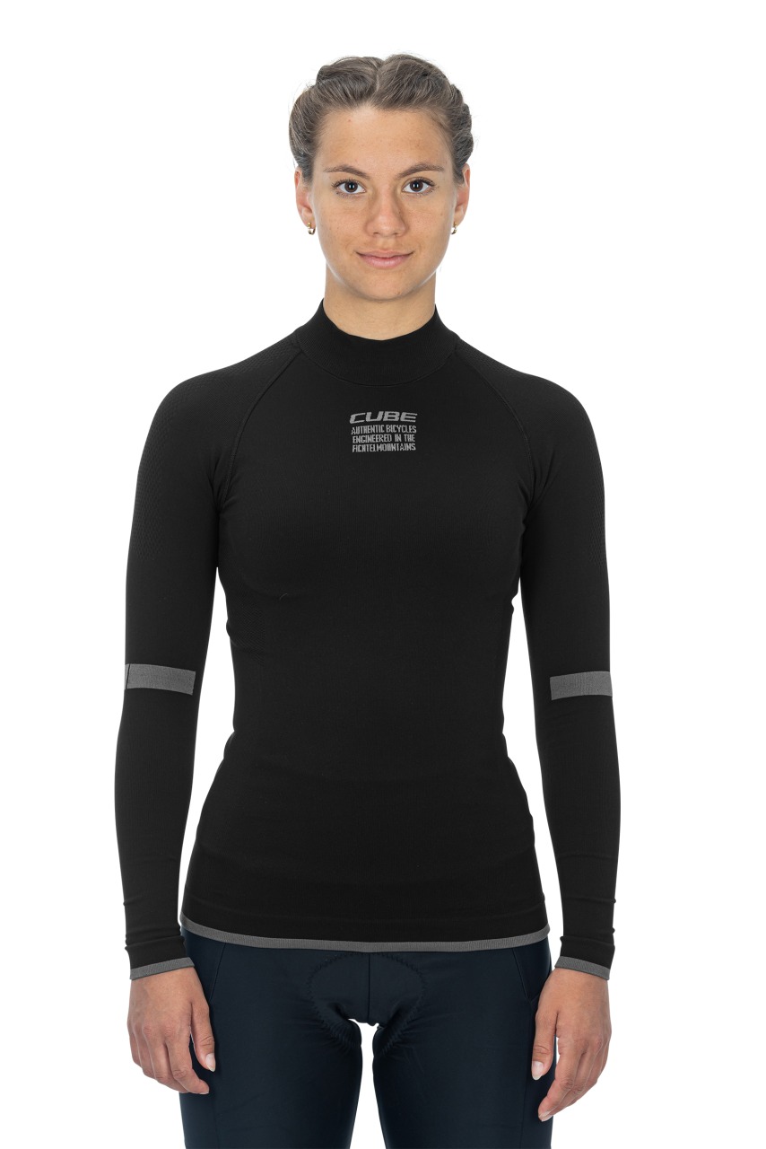 Cube Race Be Warm Damen Fahrrad Unterhemd lang schwarz 2027