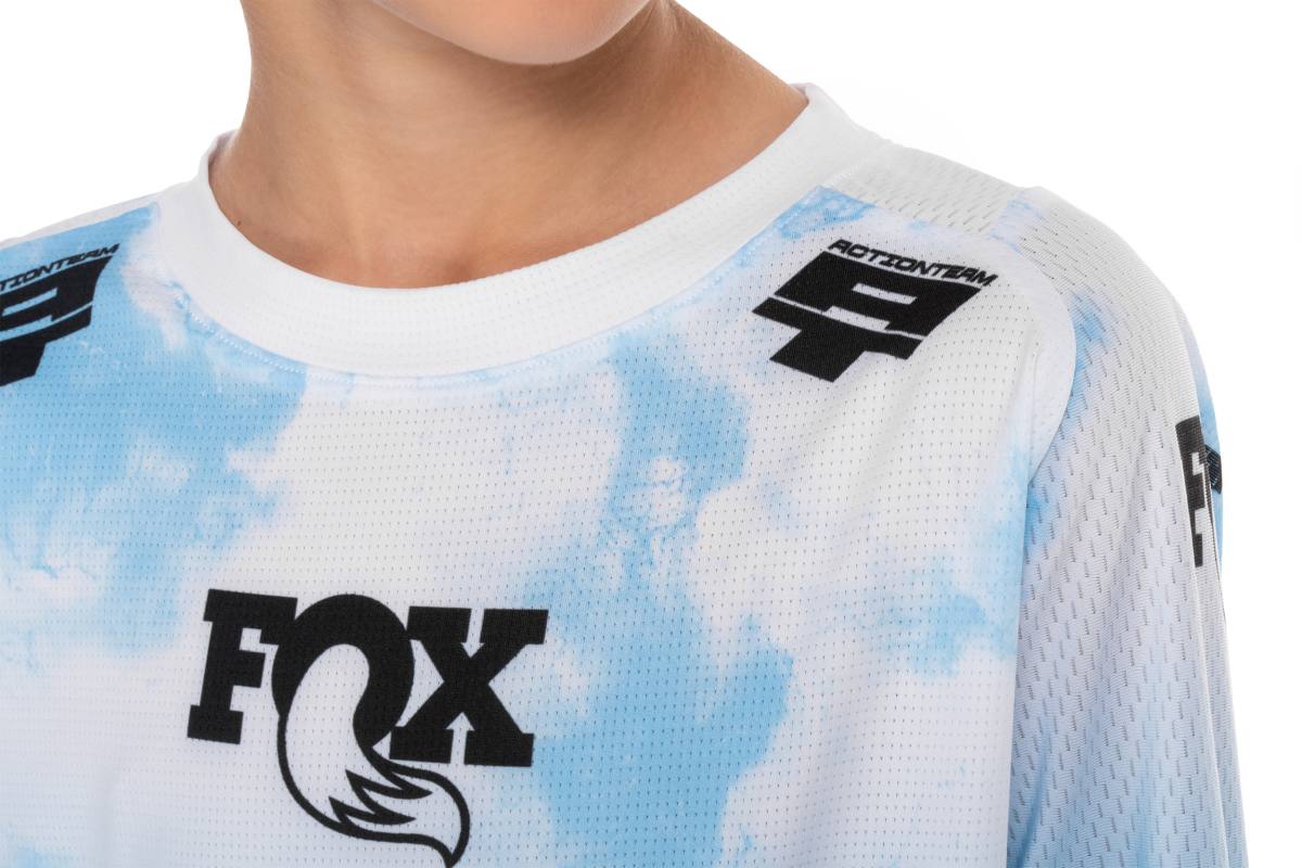 Cube Rookie X Actionteam Kinder Fahrrad Trikot lang topas blau/weiß 2026
