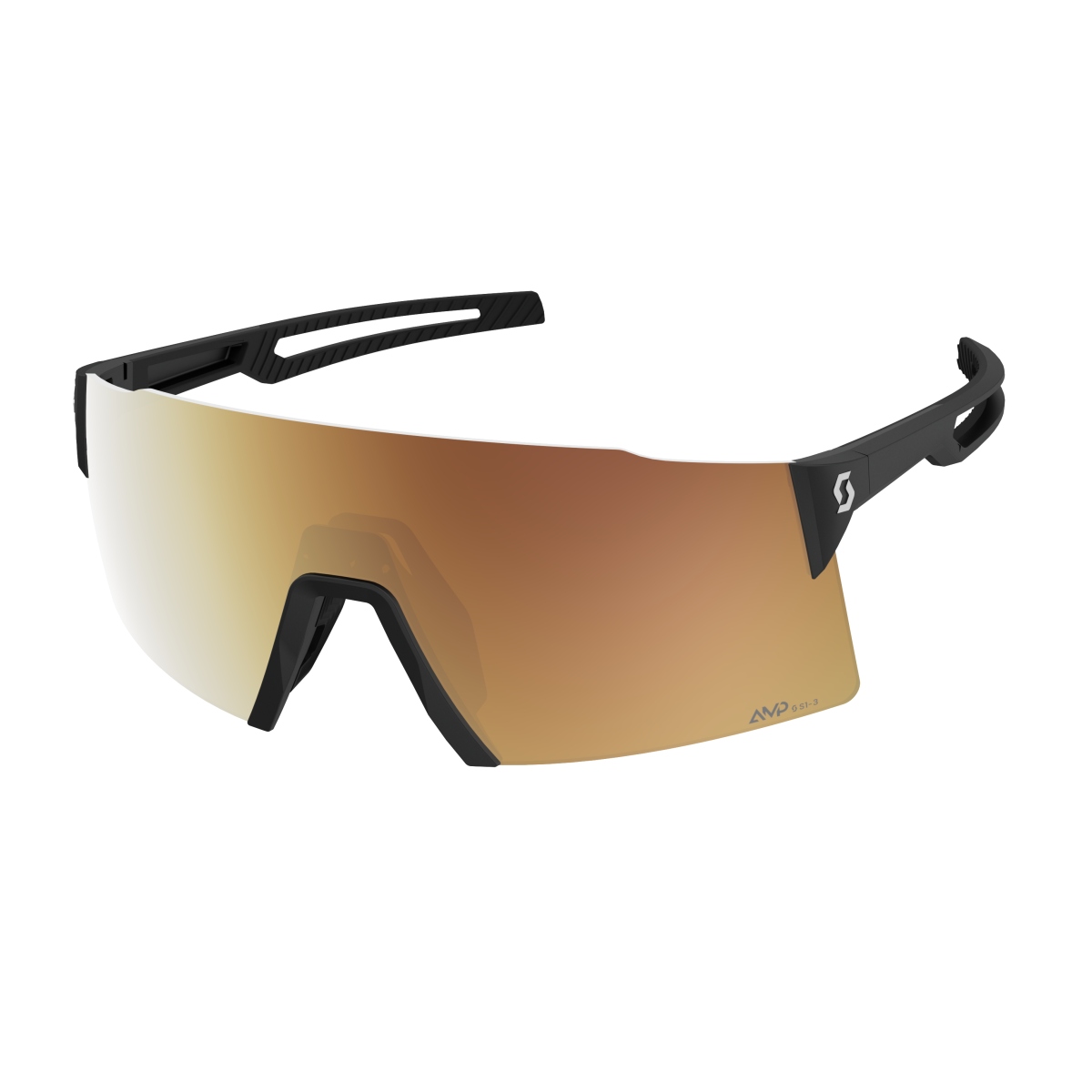 Scott Stride Compact LS AMP Wechselscheiben Fahrradbrille schwarz/goldfarben chrome