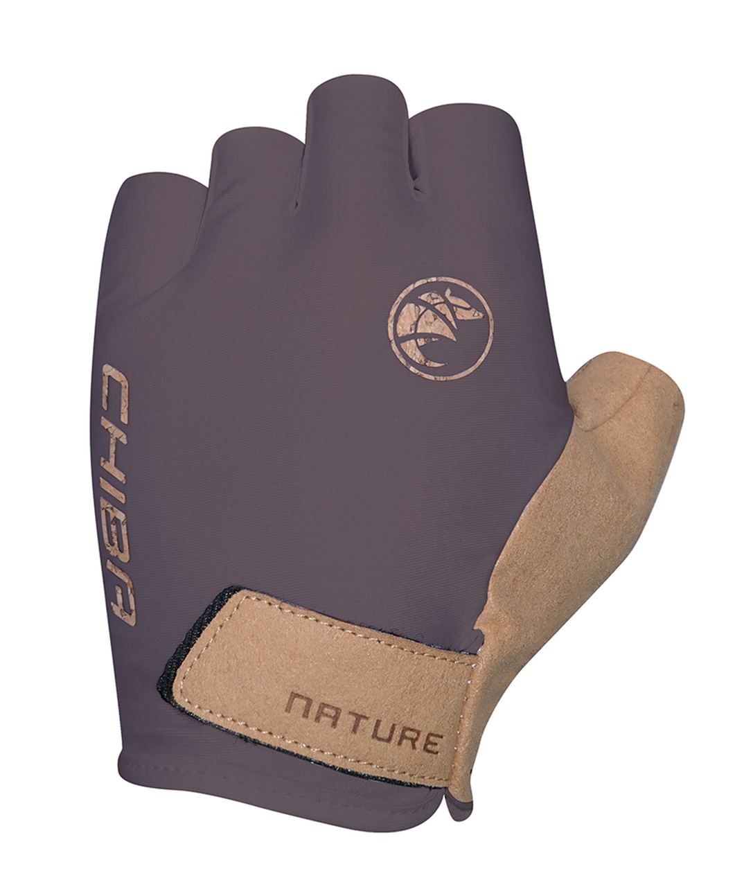 Chiba Nature Eco Fahrrad Handschuhe kurz dunkelbraun 2027