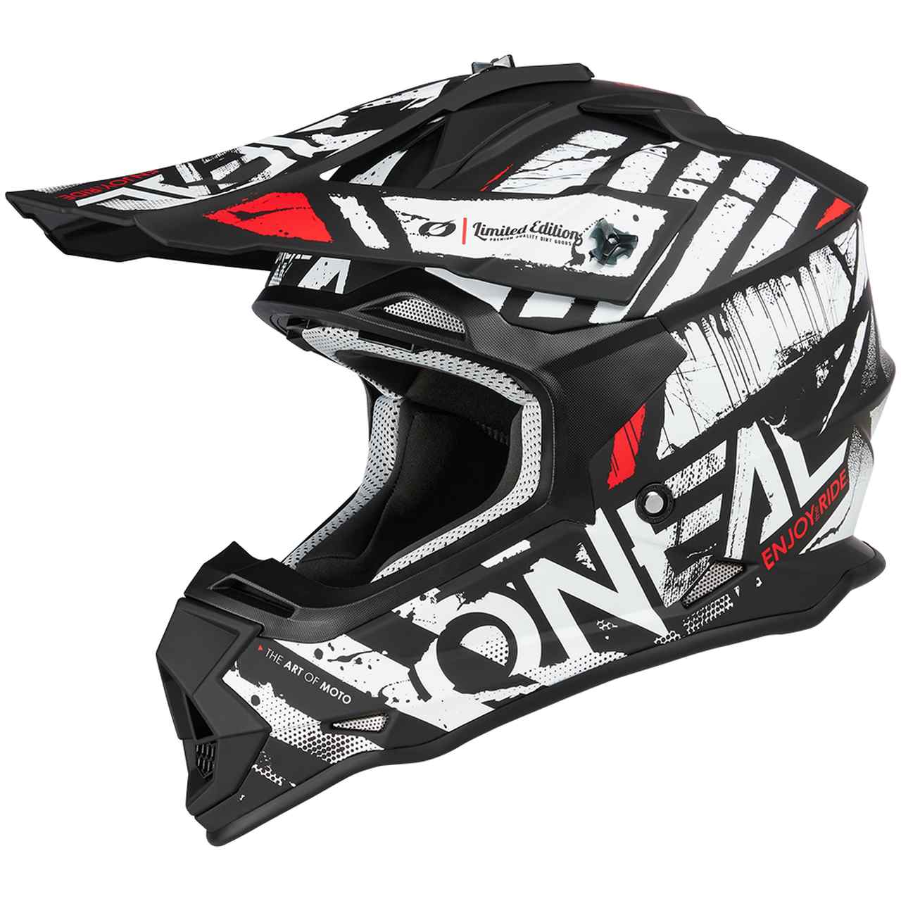 O'Neal 2 Series Glitch Motocross Enduro MTB Helm schwarz/weiß 2027 Oneal