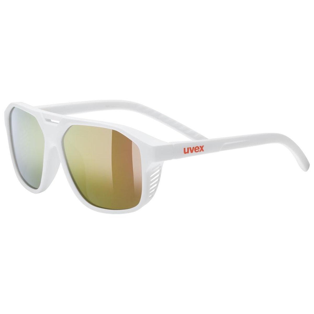 uvex Cosmic Fahrrad / Sport Brille matt weiß/mirror rot 2027