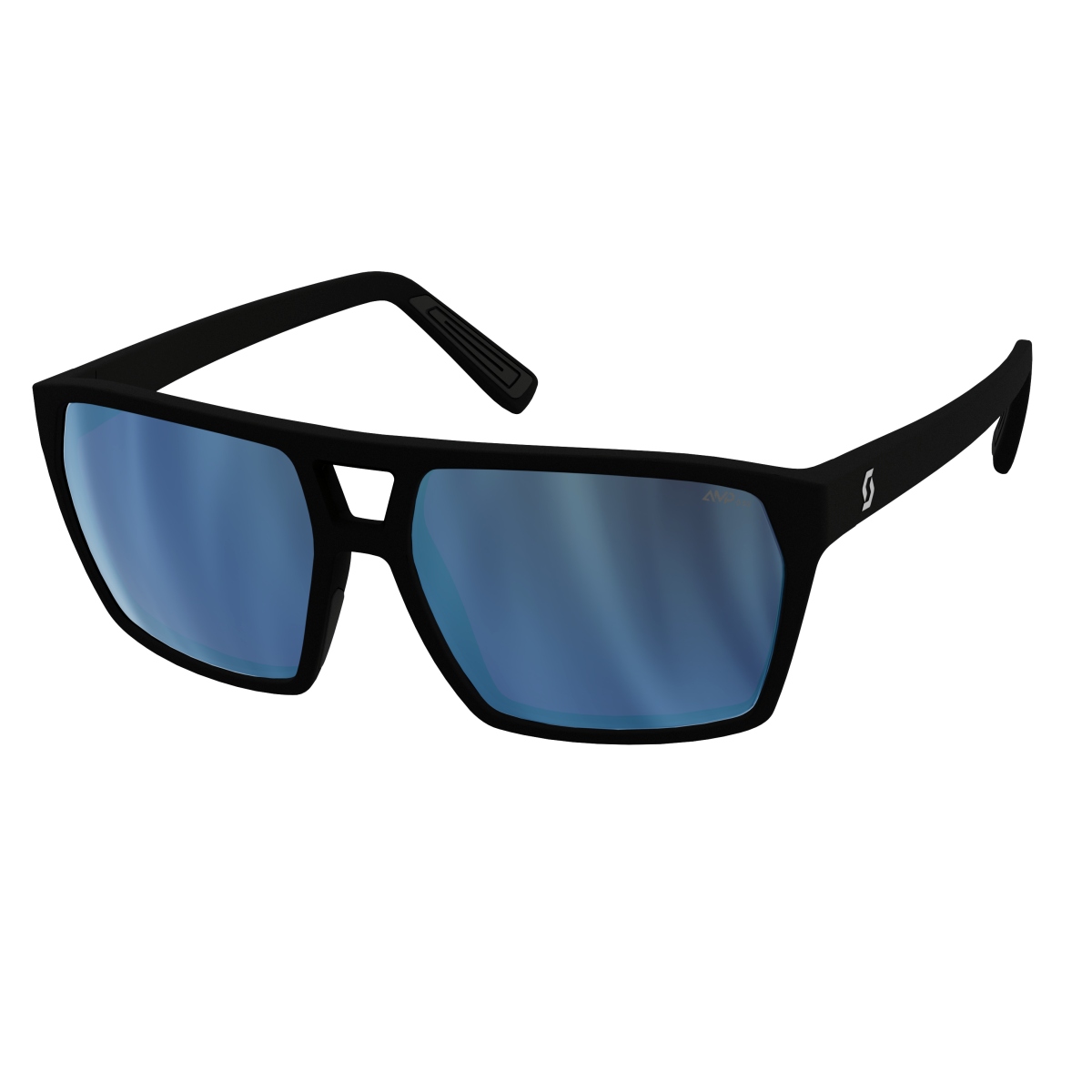 Scott Tune Freizeit Sonnenbrille schwarz/AMP beryl blau chrome S3