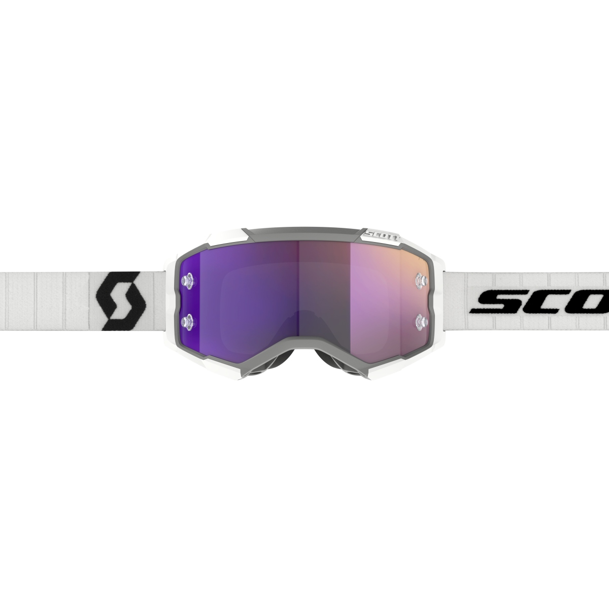 Scott Fury MX Goggle Cross/MTB Brille weiß/schwarz/lila chrome works
