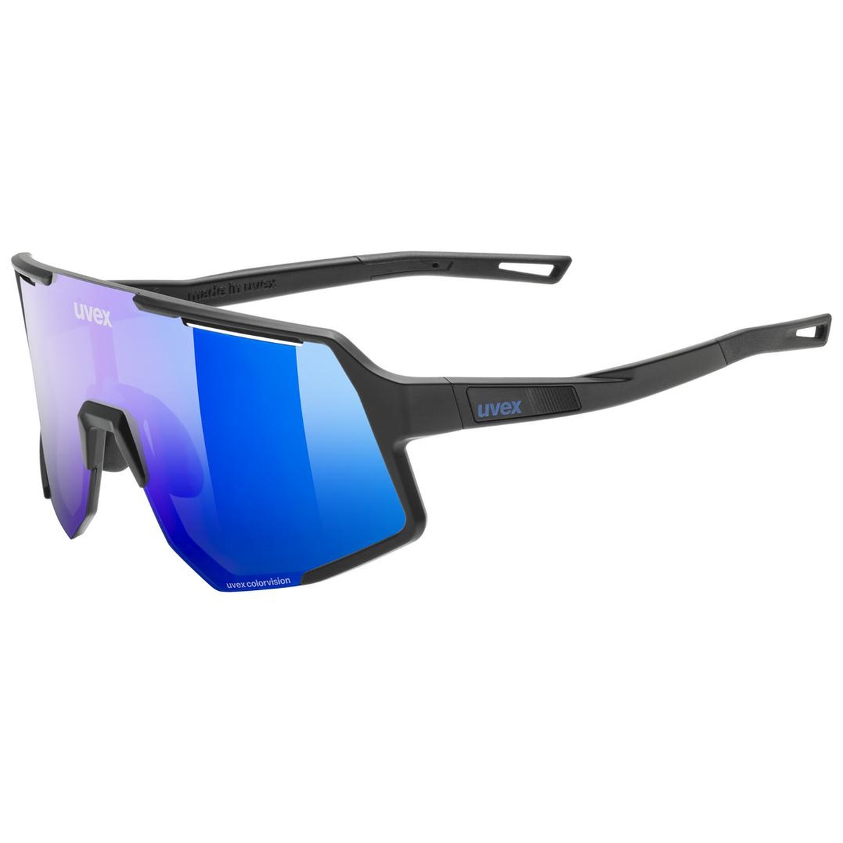 uvex Sequenze CV Fahrrad / Sport Brille matt schwarz/mirror blau 2027
