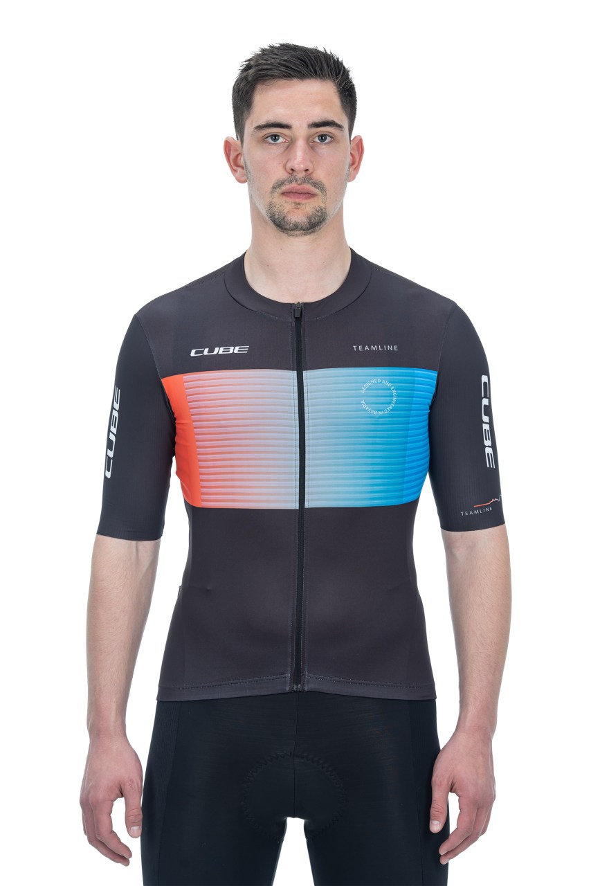 Cube Teamline Fahrrad Trikot kurz schwarz/blau/rot 2027