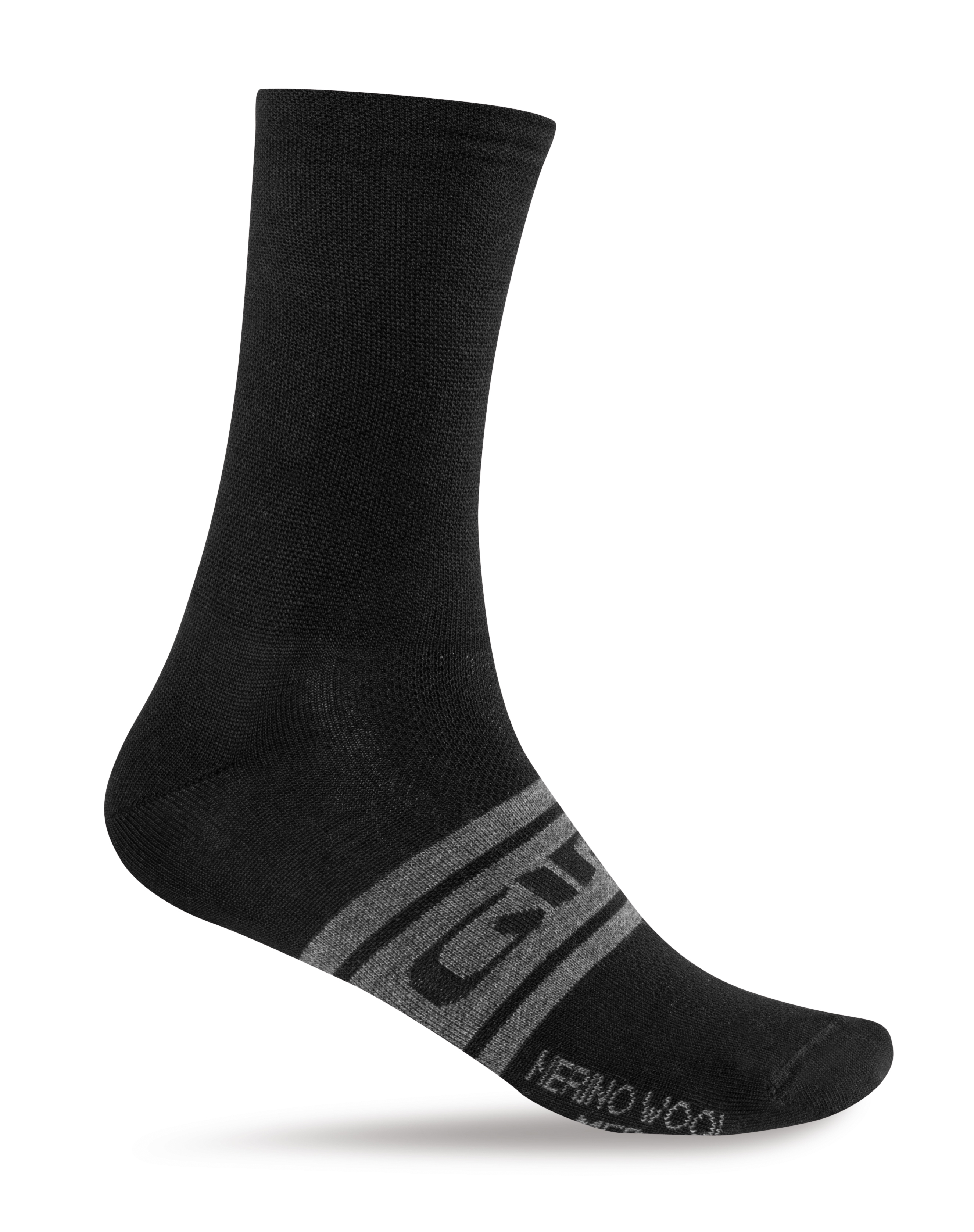 Giro Merino Seasonal Fahrrad Funktions Socken schwarz/grau 2025