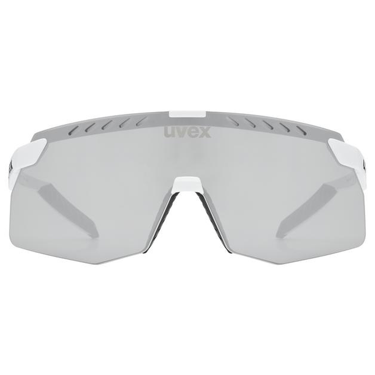 uvex Pace Stage S Fahrrad / Sport Brille matt weiß/mirror silberfarben 2027